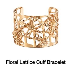 Floral Lattice Cuff Bracelet